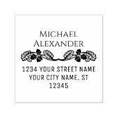 Herfst Eikels Loof Naam Retouradres W.1#2 Zelfinktende Stempel (Design)