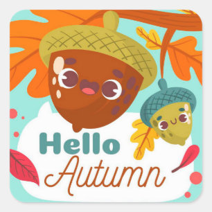 Herfst Eikels Stickers
