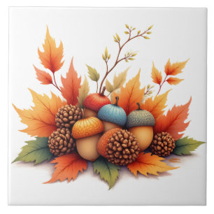 Herfst eikels tegeltje