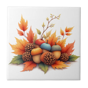 Herfst eikels tegeltje