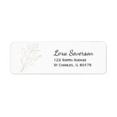 Herfst eiken blad retour adres label (Voorkant)