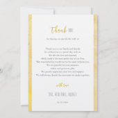 Herfst eiken bladeren bruiloft dank u kaart (Achterkant)