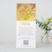 Herfst eiken bladeren bruiloft details behuizing K Kaart (Staand voorkant)