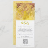 Herfst eiken bladeren bruiloft details behuizing K Kaart (Voorkant / Achterkant)