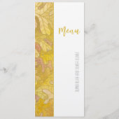 Herfst eiken bladeren bruiloft menu (Achterkant)