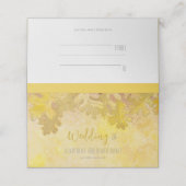 Herfst eiken bladeren bruiloft plaats kaart plaatskaartje (Buitenkant ongevouwen)