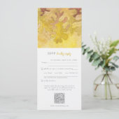 Herfst eiken bladeren bruiloft RSVP QR-code Kaart (Staand voorkant)