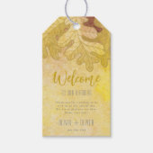 Herfst eiken bladeren bruiloft welkom cadeaulabel (Voorkant)