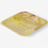 Herfst eiken bladeren bruiloft welkom papieren bordje (Gebogen)