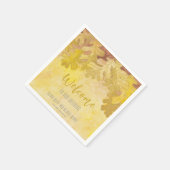 Herfst eiken bladeren bruiloft welkom servet (Hoek)