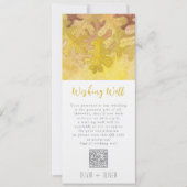 Herfst eiken bladeren bruiloft wens goed QR code Kaart (Voorkant)