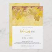 Herfst eiken bladeren repetitie diner kaart (Voorkant / Achterkant)