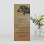 Herfst eiken boom lantaarn bruiloft programma programmakaart (Staand voorkant)