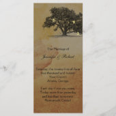 Herfst eiken boom lantaarn bruiloft programma programmakaart (Voorkant)