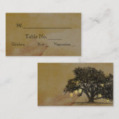 Herfst eiken boom lantaarn trouwplaats kaarten plaatskaartje (Voorkant / Achterkant)