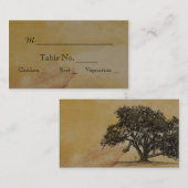 Herfst eiken boom string lichten bruiloft plaats k plaatskaartje (Voorkant / Achterkant)