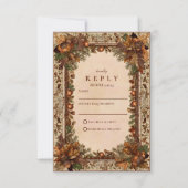 Herfst Eikenblad Bruiloft RSVP Kaartje (Voorkant)