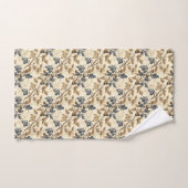  Herfst eikenblad | Elegant blauw en goud Bad Handdoek (Handdoek)