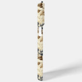  Herfst eikenblad | Elegant blauw en goud Case-Mate iPhone Case (Achterkant / Rechts)