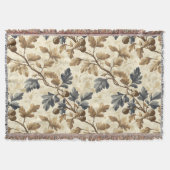  Herfst eikenblad | Elegant blauw en goud Deken (Voorkant)