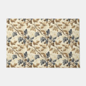  Herfst eikenblad | Elegant blauw en goud Deurmat (Voorkant)