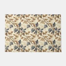  Herfst eikenblad | Elegant blauw en goud Deurmat