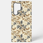  Herfst eikenblad | Elegant blauw en goud Samsung Galaxy Hoesje (Achterkant)