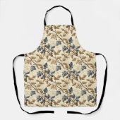  Herfst eikenblad | Elegant blauw en goud Schort (Voorkant)