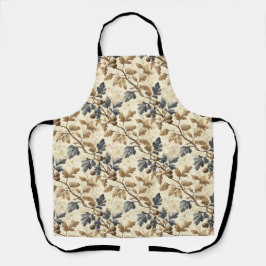  Herfst eikenblad | Elegant blauw en goud Schort