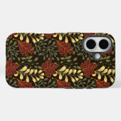 Herfst Eikenblad Patroon in Wijnrood en Geel Case-Mate iPhone Case (Achterkant (horizontaal))