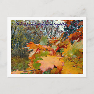 Herfst Eikenbladeren & Bessen Aangepast Briefkaart