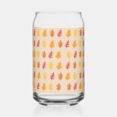 Herfst eikenbladeren blikvorm glas (Achterkant)