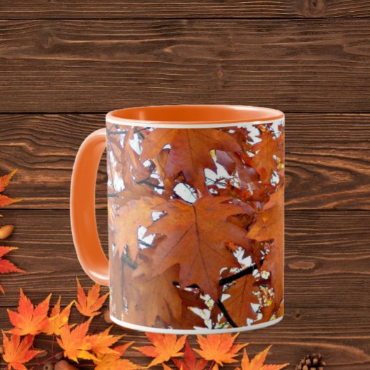Herfst Eikenbladeren Bloemig Mok