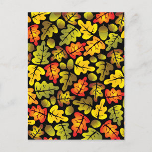 herfst eikenbladeren briefkaart