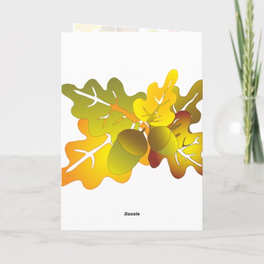 herfst eikenbladeren kaart (Achterkant)