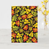 herfst eikenbladeren kaart (Gele Bloem)