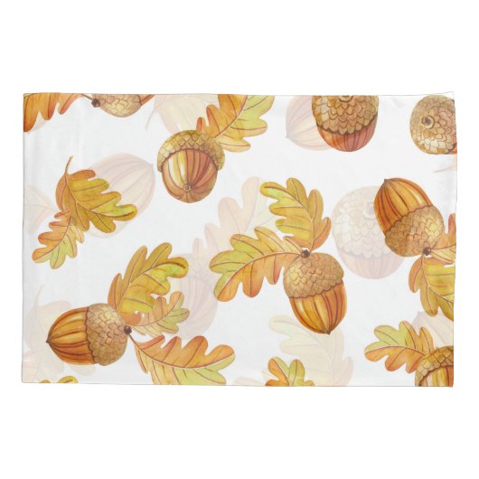 Herfst eikenbladeren: kleurrijk patroon. kussensloop (Achterkant)