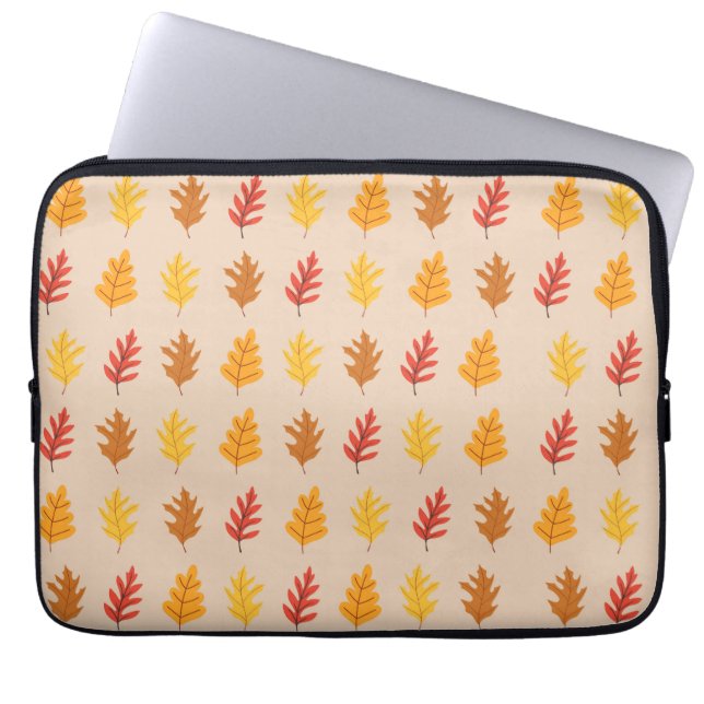 Herfst eikenbladeren laptop sleeve (Voorkant)