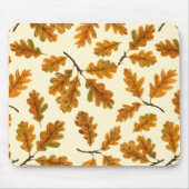 Herfst eikenbladeren op gebroken wit muismat (Voorkant)