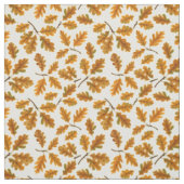 Herfst eikenbladeren op gebroken wit stof (Swatch)