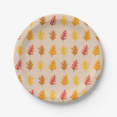Herfst eikenbladeren papieren bordje (Voorkant)