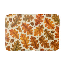 Herfst Eikenbladeren Patroon | Knus Natuur Estheti Badmat
