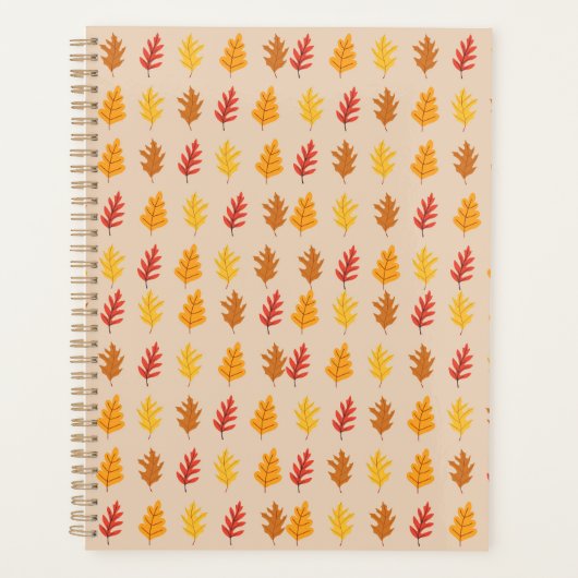 Herfst eikenbladeren planner (Voorkant)