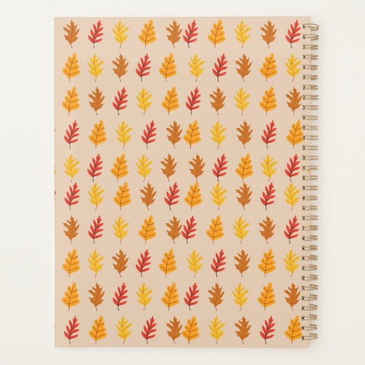 Herfst eikenbladeren planner (Achterkant)