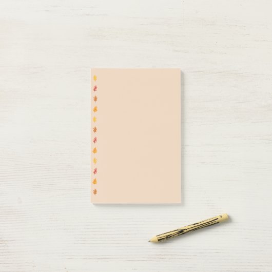 Herfst eikenbladeren post-it® notes (Op bureau)
