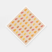 Herfst eikenbladeren servet (Hoek)