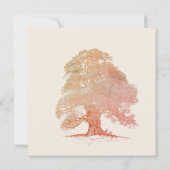 Herfst Eikenboom Viering van het Leven Kaart (Achterkant)