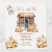 Herfst Einde Seizoen Bruidsfeest Shower Wijn Etiket (Enkel label)