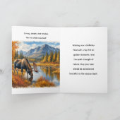 Herfst eland rustieke herfst dieren verjaardag kaart (Binnen)