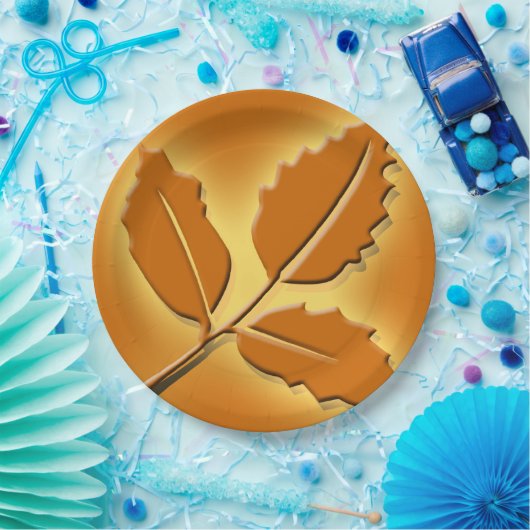  herfst elastisch design met twitteraars papieren bordje (Feest)